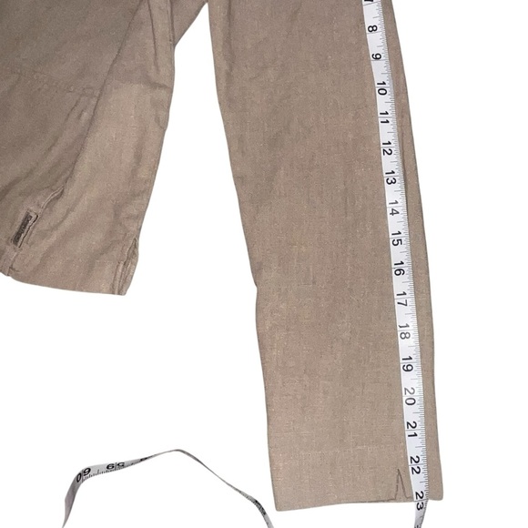 EUC Exofficio Women’s Linen Hooded Long Sleeve Travel Shirt Taupe Olive Small - Picture 7 of 10